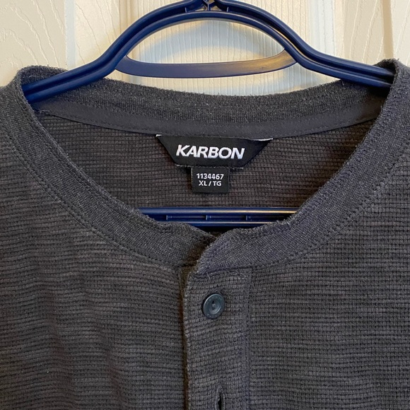 Karbon light knit 1/4 Button long sleeve shirt - Picture 2 of 3